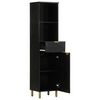 vidaXL Bathroom Cabinet Black 38x33x160 cm Solid Wood Mango