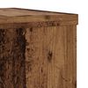 vidaXL Plant Stand 2pcs Old Wood 25x25x80 cm Engineered Wood