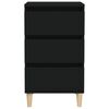 vidaXL Bedside Cabinet Black 40x35x70 cm Engineered Wood