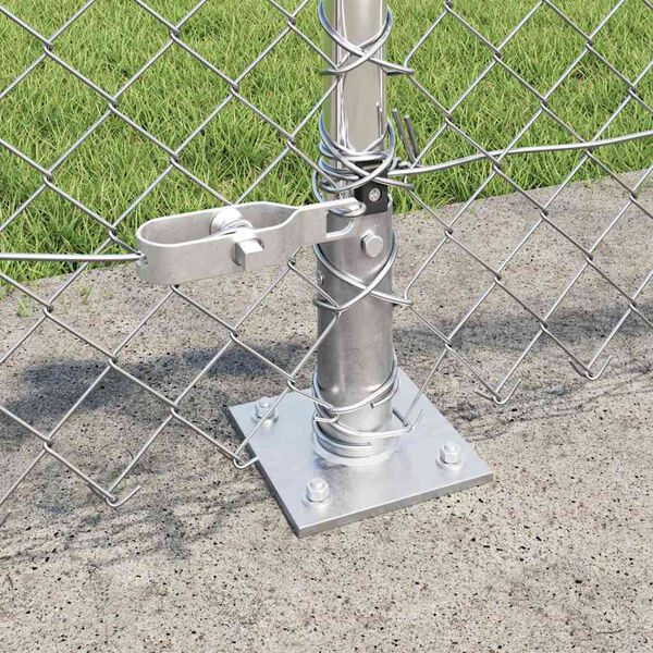 vidaXL Chain Link Fence with Posts Silver 0.6 x 10 m Steel