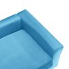 vidaXL Dog Sofa Foam Cushion Turquoise 60x43x30 cm Plush&Faux Leather
