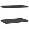 vidaXL Wall Shelves 2 pcs 50x30 cm Black Stainless Steel