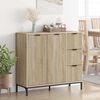 vidaXL Sideboard Sonoma Oak 89.5 x 33 x 82 cm Engineered Wood
