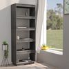vidaXL Book Cabinet/Room Divider Grey 60x35x167 cm Solid Pinewood