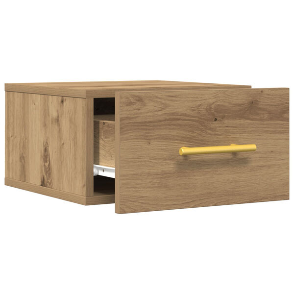 vidaXL Bedside Cabinet Wall-mounted 2 pcs Artisan Oak 35 x 35 x 20 cm