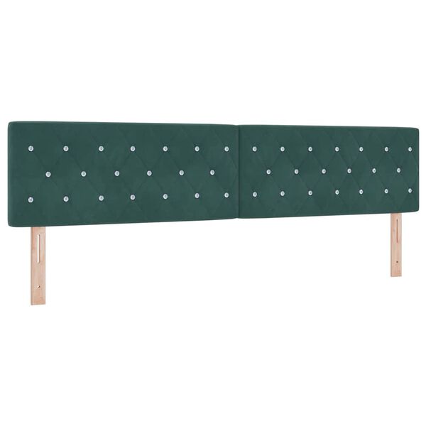 vidaXL Headboard with Headboard Dark Green 200 cm Faux Leather