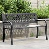 vidaXL Garden Bench Black 120 cm Steel