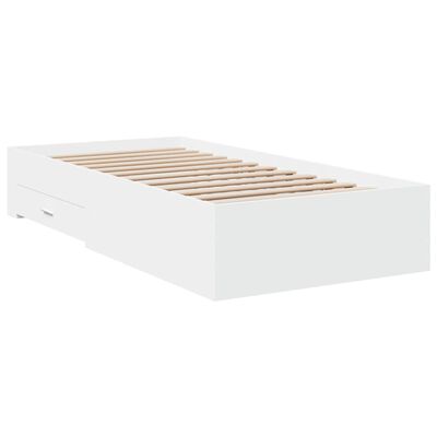 vidaXL Bed Frame with Drawers White 180x200 cm Super King Engineered Wood