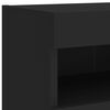 vidaXL 5 Piece TV Wall Units with LED Black Engineered Wood