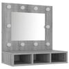 vidaXL Mirror Cabinet with LED Grey Sonoma 60x31.5x62 cm