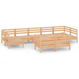 vidaXL Garden Lounge Set | Natural | Solid pinewood | Medium | Modular