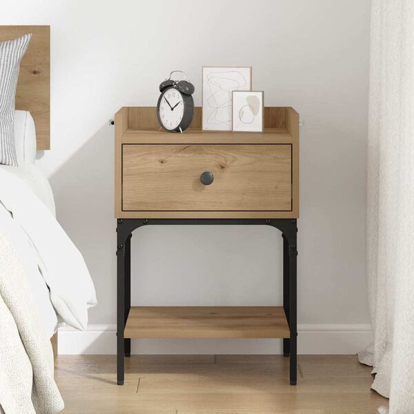vidaXL Bedside Table Artisan Oak 40 x 29 x 60 cm Engineered Wood
