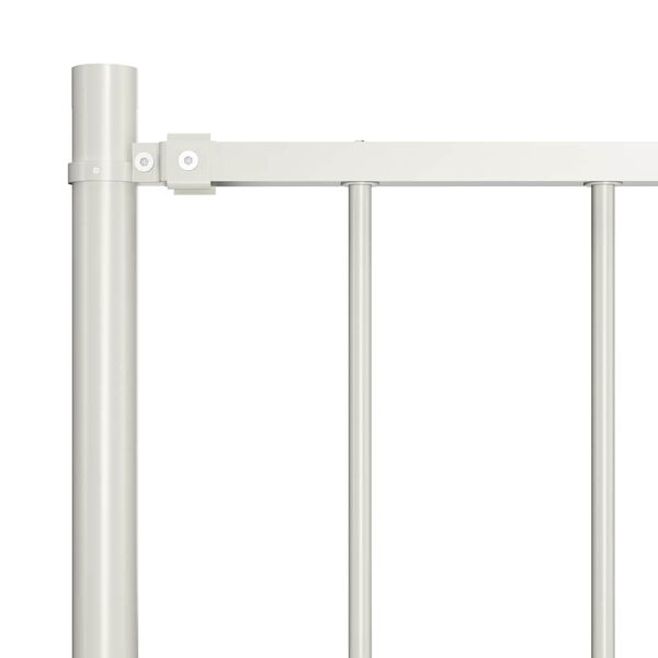 vidaXL Fence Panel Woerden with Posts Steel 1.7x1.25 m White