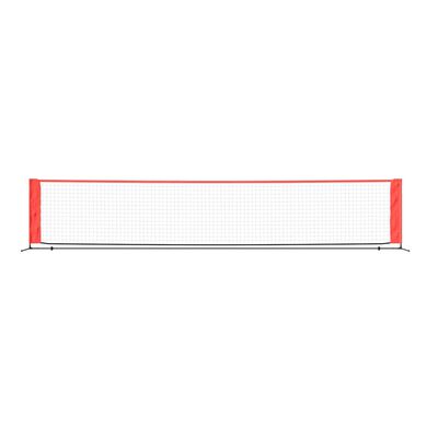vidaXL Tennis Net Black and Red 500x100x87 cm Polyester