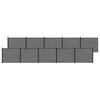 vidaXL Fence Panel 10 pcs WPC and Aluminium Grey