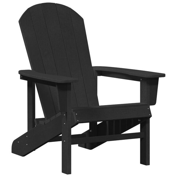 vidaXL Adirondack Chair Black 82 x 74 x 92 cm HDPE