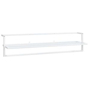 vidaXL Towel Rack | White | Iron | 95x25x22 cm | Wall mounting | Towel Rack