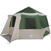 vidaXL Cabin Tent with Roof Green and White 405 x 405 x 273 cm