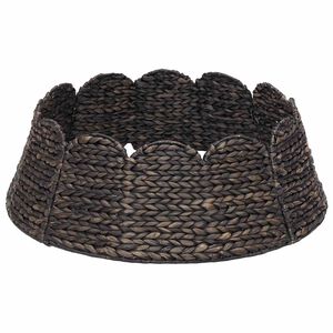 vidaXL Christmas Tree Collar Round Black Dia. 45 x 22 cm