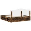 vidaXL Bed Frame Smoked Oak 180 x 200 cm Solid Pine Wood
