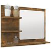 vidaXL Bathroom Mirror Smoked Oak 60x10.5x45 cm Engineered Wood