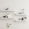 vidaXL Loggia Wall Shelves 4 pcs White 80x15x4 cm MDF