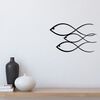 Homemania Wall Decoration Fish 50x30 cm Steel Black