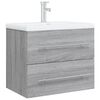 vidaXL Sink Cabinet with Built-in Basin Grey Sonoma Engineered Wood