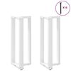 vidaXL Bar Table Legs T-Shaped 2 pcs White 40x35x(100-101) cm Steel