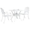 vidaXL Garden Table Set 3 pcs White Cast Aluminium