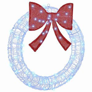 vidaXL Wreath with 60 LEDs Blue 76 x 76 x8.5 cm Acrylic