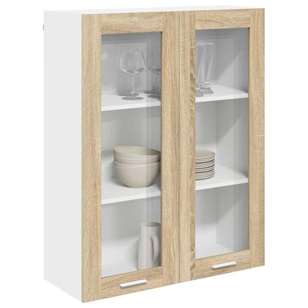 vidaXL Hanging Cabinet Sonoma Oak 80 x 31 x 100 cm Engineered Wood