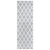 vidaXL Runner Rug BCF Grey and White 80x250 cm
