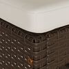 vidaXL Garden Bar Stools with Cushions 6 pcs Brown Poly Rattan