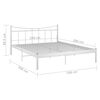 vidaXL Bed Frame without Mattress White Metal 160x200 cm