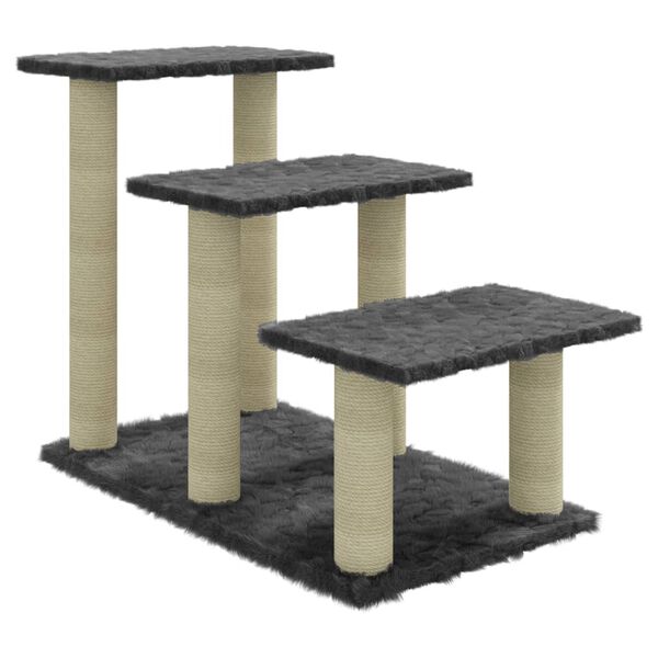 vidaXL Cat Tree with Sisal Scratching Posts Dark Grey 50.5 cm