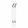 vidaXL Wall-Mounted Coat Rack Wall-Mounted White 20 x 1.5 x 100 cm