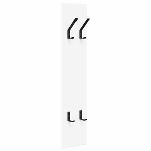vidaXL Wall-Mounted Coat Rack Wall-Mounted White 20 x 1.5 x 100 cm