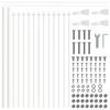vidaXL Garden Fence 3 pcs White 5.1 x 0.6 m Powder-coated Steel