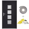 vidaXL Front Door Anthracite 88x200 cm PVC