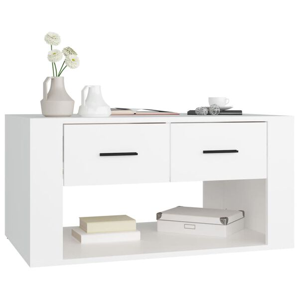 vidaXL Coffee Table White 80x50x40 cm Engineered Wood