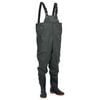 vidaXL Chest Waders with Boots Dark Green Size 42