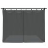 vidaXL Gazebo with Curtains Anthracite 3x3 m Steel