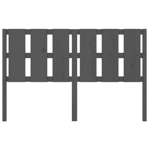 vidaXL Bed Headboard Grey 155.5x4x100 cm Solid Wood Pine