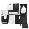 vidaXL Kids'Loft Bed Frame White and Black 99.5 x 190 cm Metal