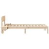 vidaXL Bed Frame with Headboard Brown 75 x 190 cm Solid Pine Wood