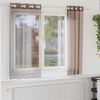 vidaXL Voile Curtains with Grommets 2 pcs Brown 140x140 cm