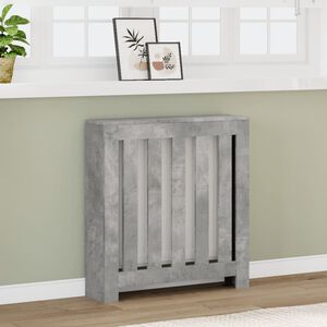 vidaXL Radiator Cover Concrete Grey 78 x 20 x 82 cm Engineered Wood