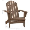 vidaXL Garden Adirondack Chair with Table Solid Fir Wood Brown
