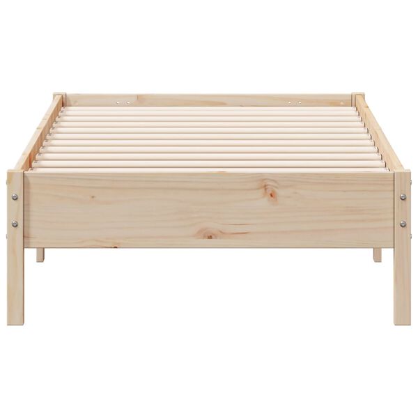 vidaXL Bed Frame without Mattress 75x190 cm Small Single Solid Wood Pine